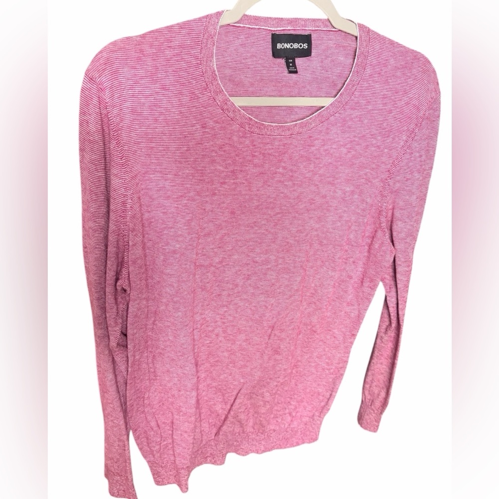 Bonobos Men's Pink Crewneck Sweater